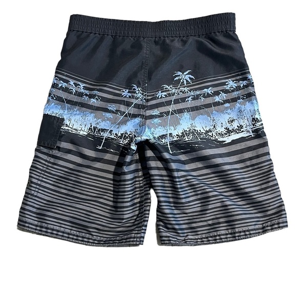 Gap Mens NWOT Blue And Gray Pocketed Swim Trunks With Liner, Size Med - Picture 6 of 6